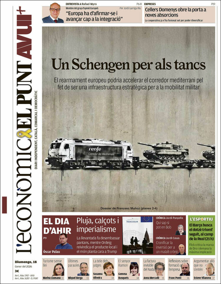 Portada de El Punt Avui (Espa&ntilde;a)