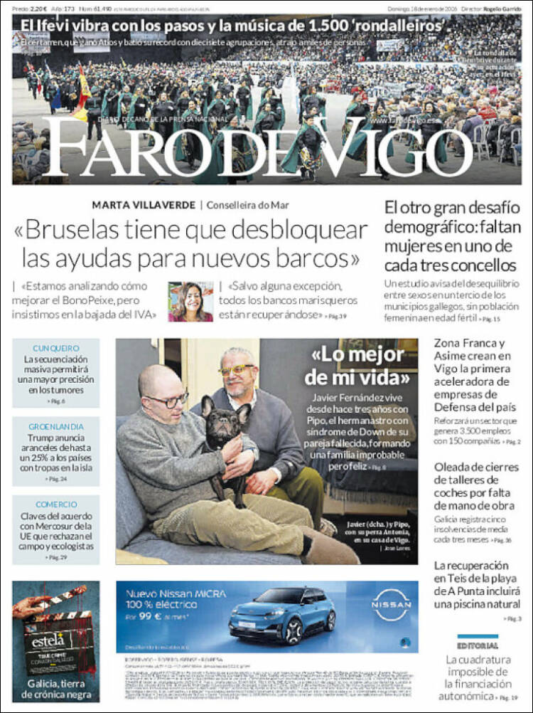 Portada de Faro de Vigo (Espa&ntilde;a)