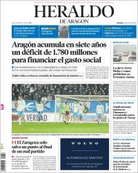 Portada de Heraldo de Aragón (Spain)