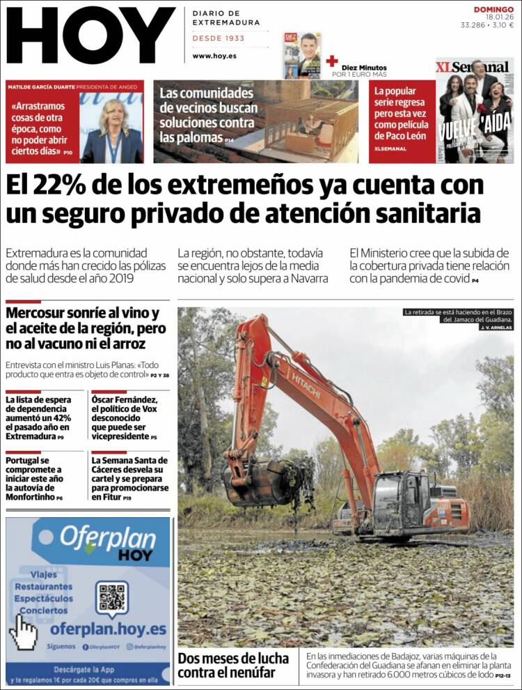 Portada de Hoy - Badajoz (Espa&ntilde;a)