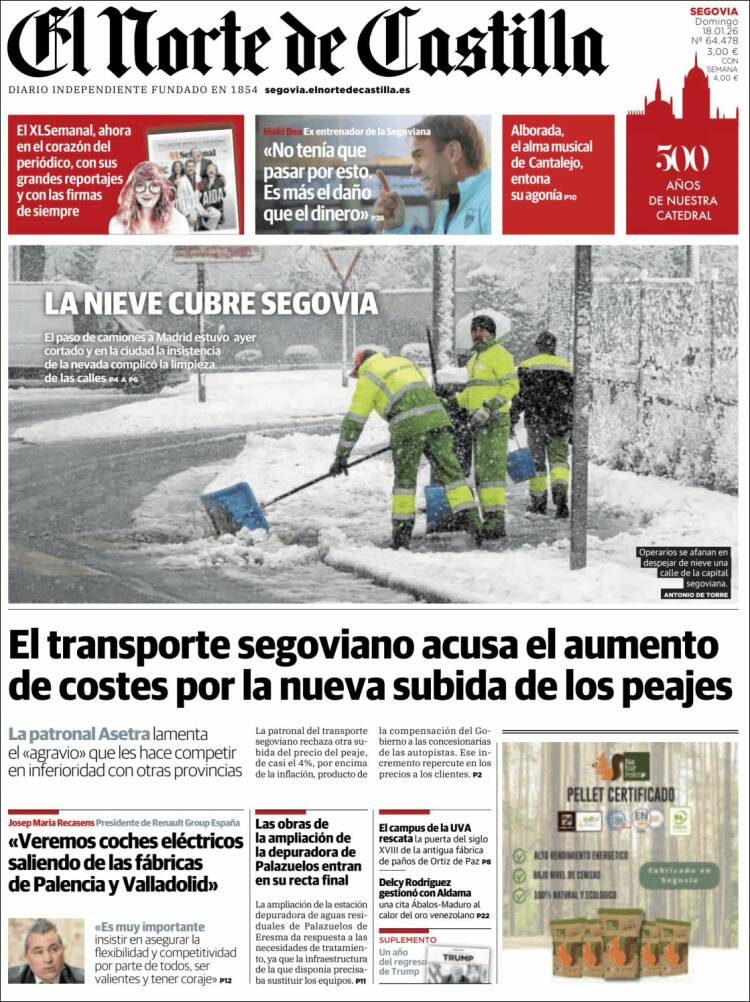 Portada de Norte de Castilla - Segovia (Espa&ntilde;a)