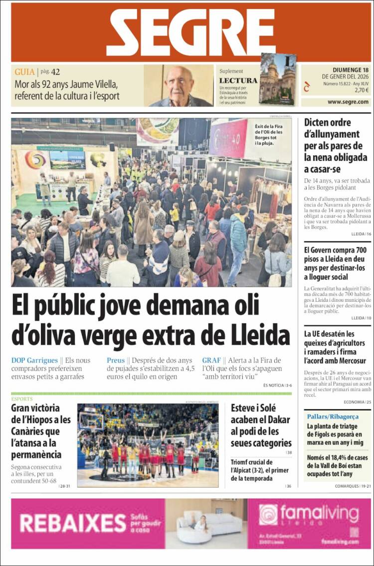 Portada de Segre (Espa&ntilde;a)