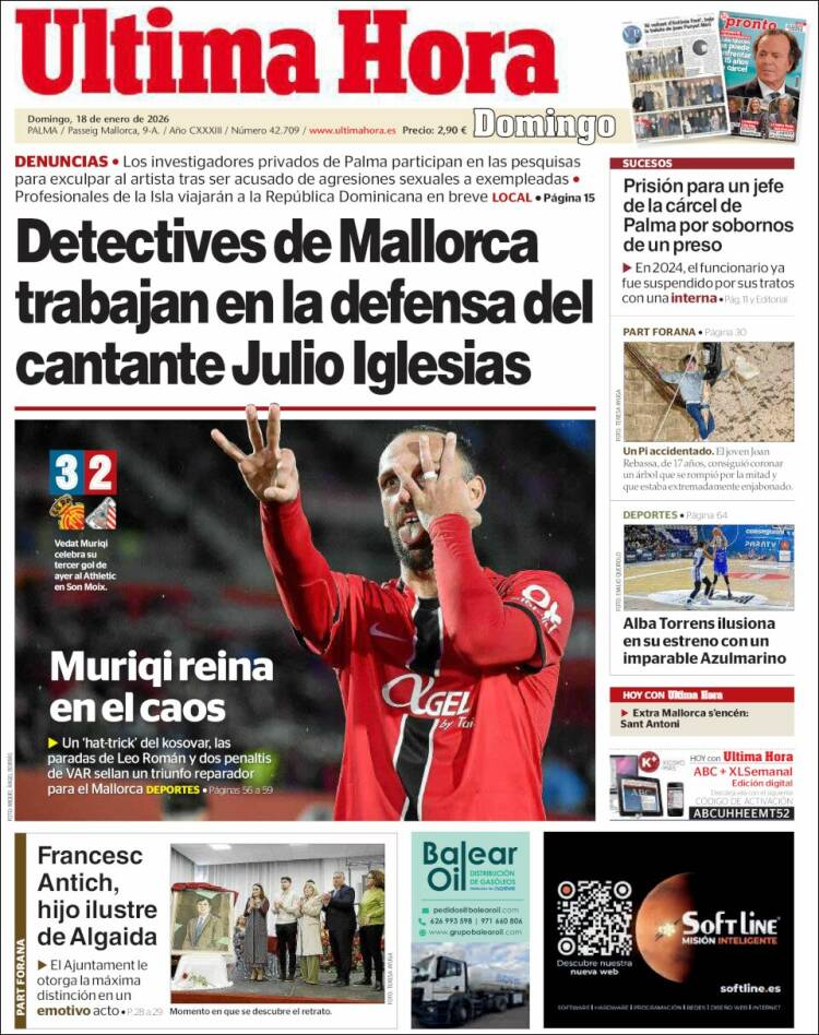 Portada de Última Hora (Espa&ntilde;a)