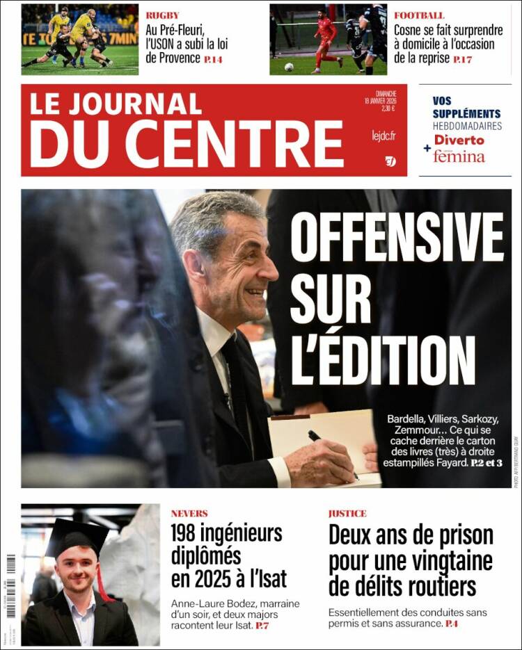 Portada de Le Journal du Centre (Francia)