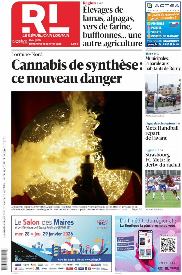 Portada de Le Republicain Lorrain (France)