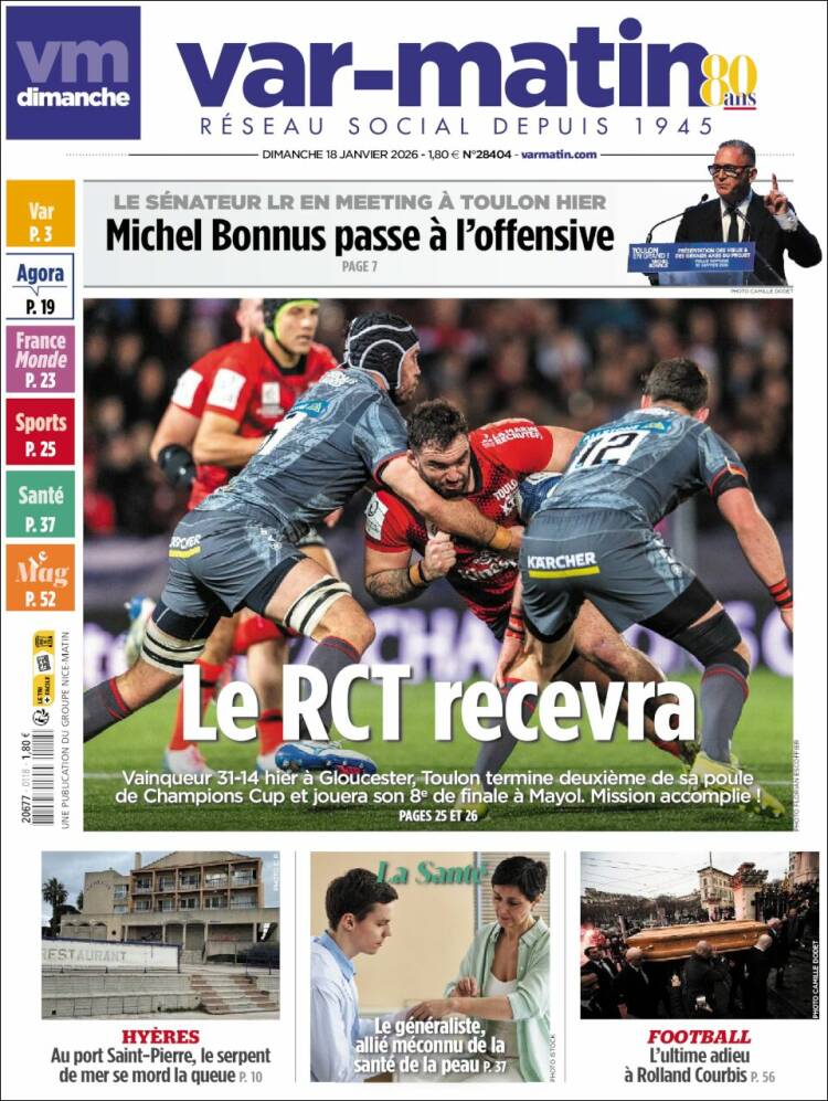 Portada de Var-Matin (Francia)