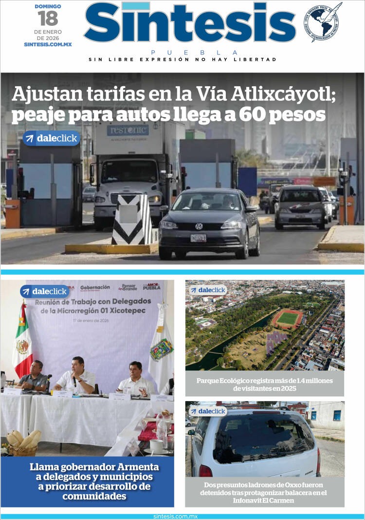 Portada de Síntesis - Puebla (M&eacute;xico)