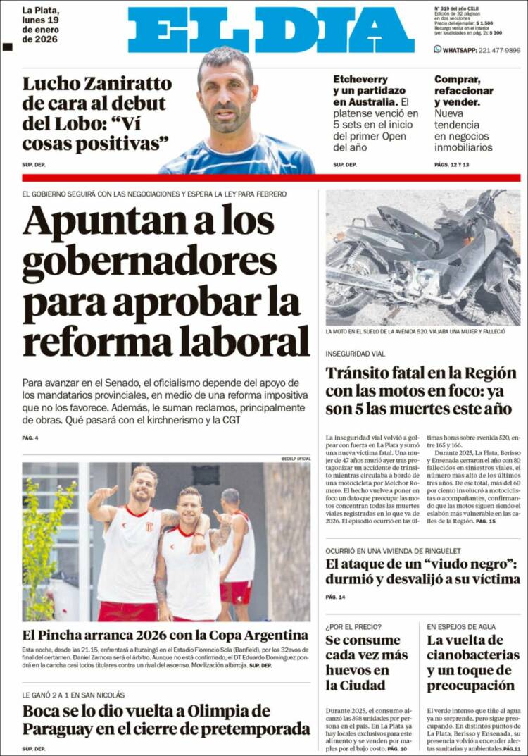 Portada de El Día de la Plata (Argentina)