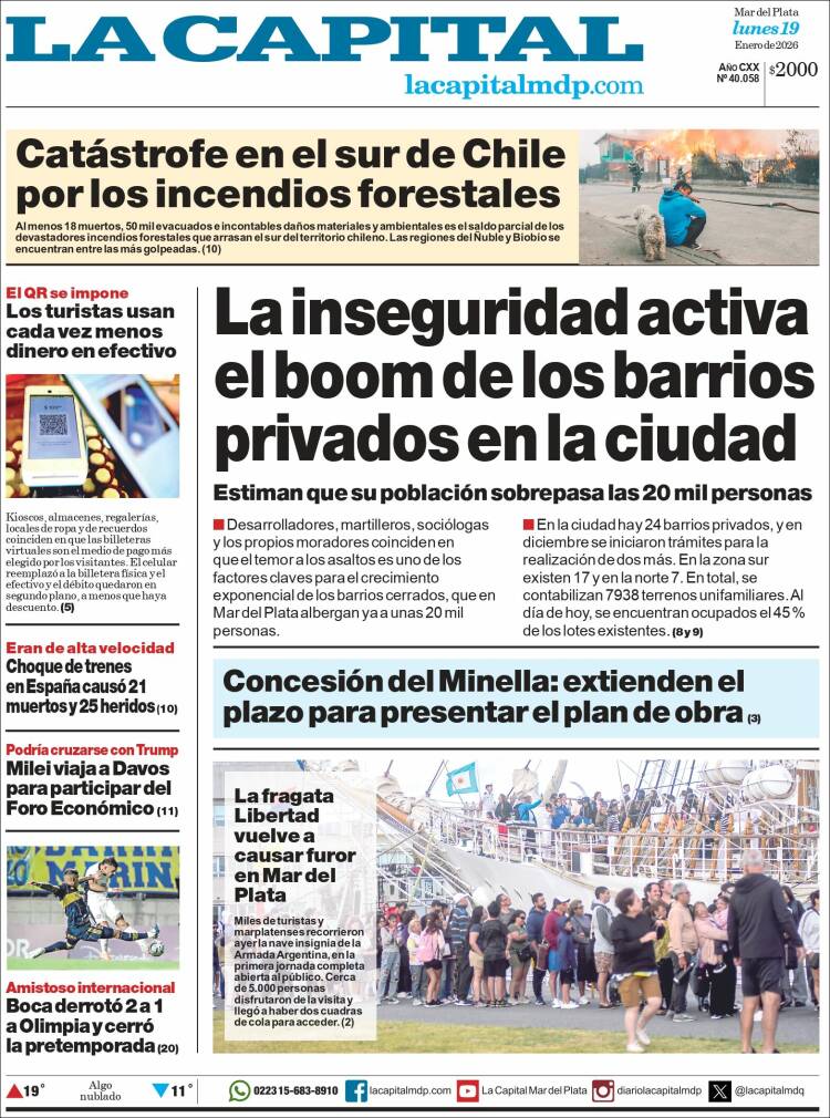 Portada de Diario La Capital - Mar del Plata (Argentina)