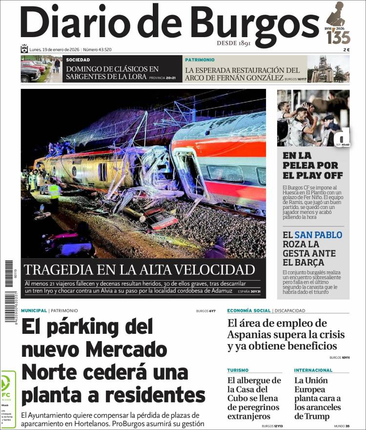 Portada de Diario de Burgos (Espa&ntilde;a)