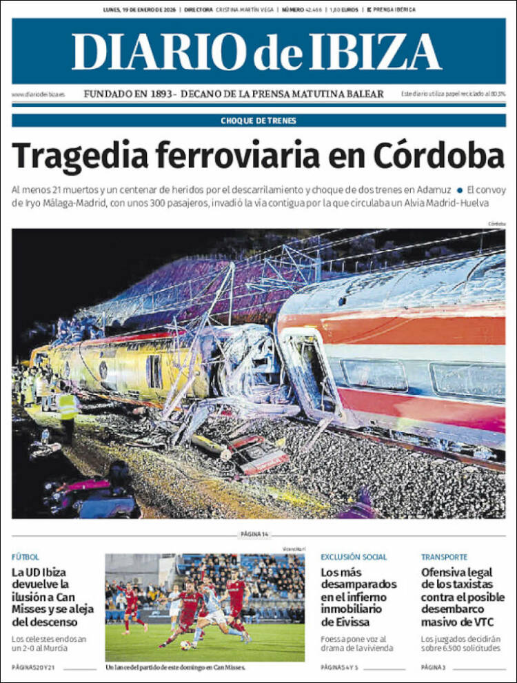Portada de Diario de Ibiza (Espa&ntilde;a)