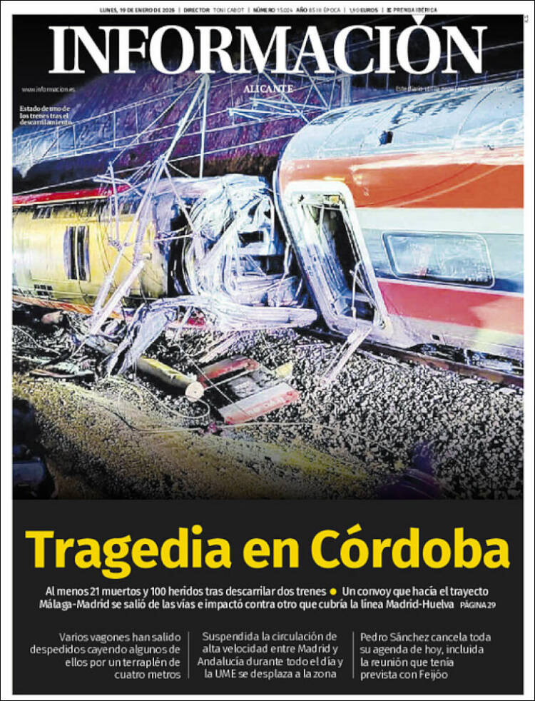 Portada de Diario Información (Espa&ntilde;a)