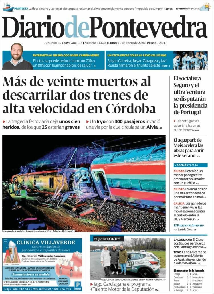 Portada de Diario de Pontevedra (Espa&ntilde;a)