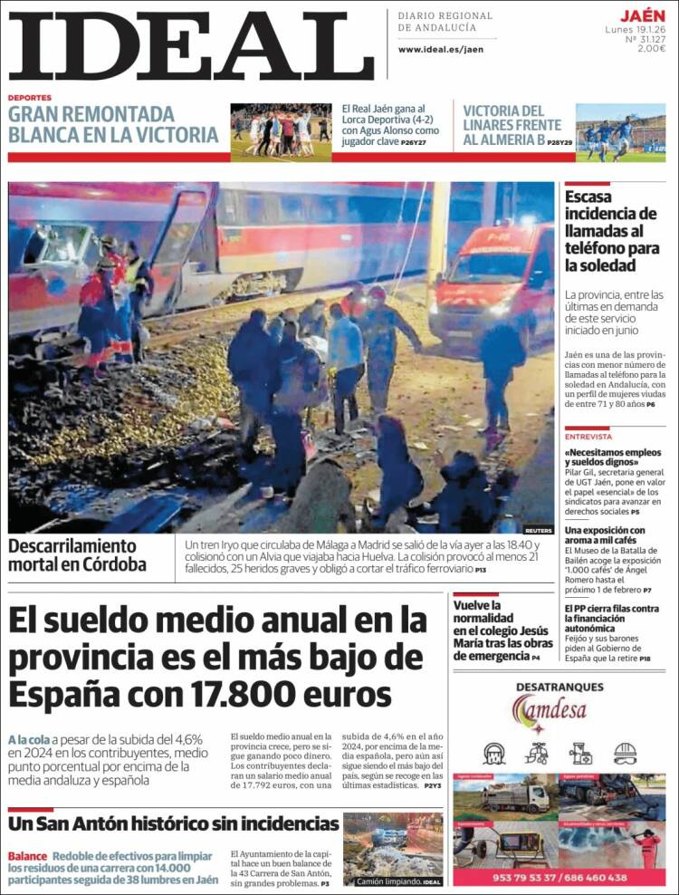 Portada de El Ideal de Jaén (Espa&ntilde;a)
