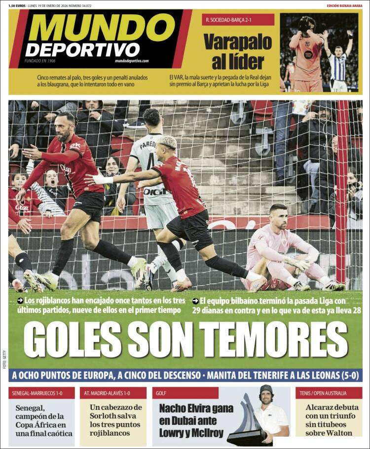 Portada de Mundo Deportivo Bizkaia (Espa&ntilde;a)