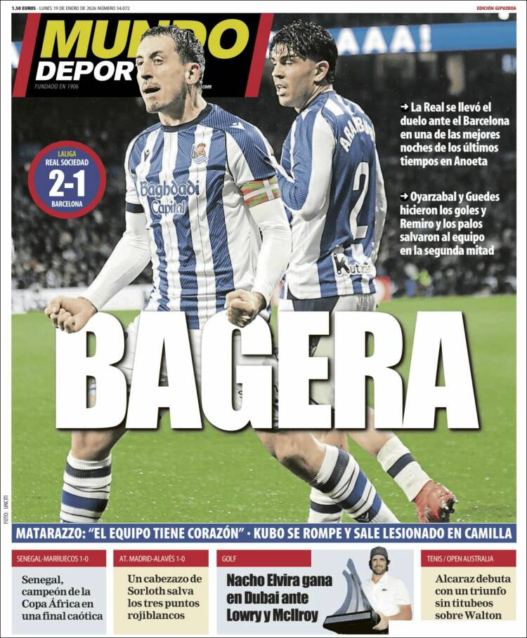 Portada de Mundo Deportivo Gipuzkoa (Espa&ntilde;a)
