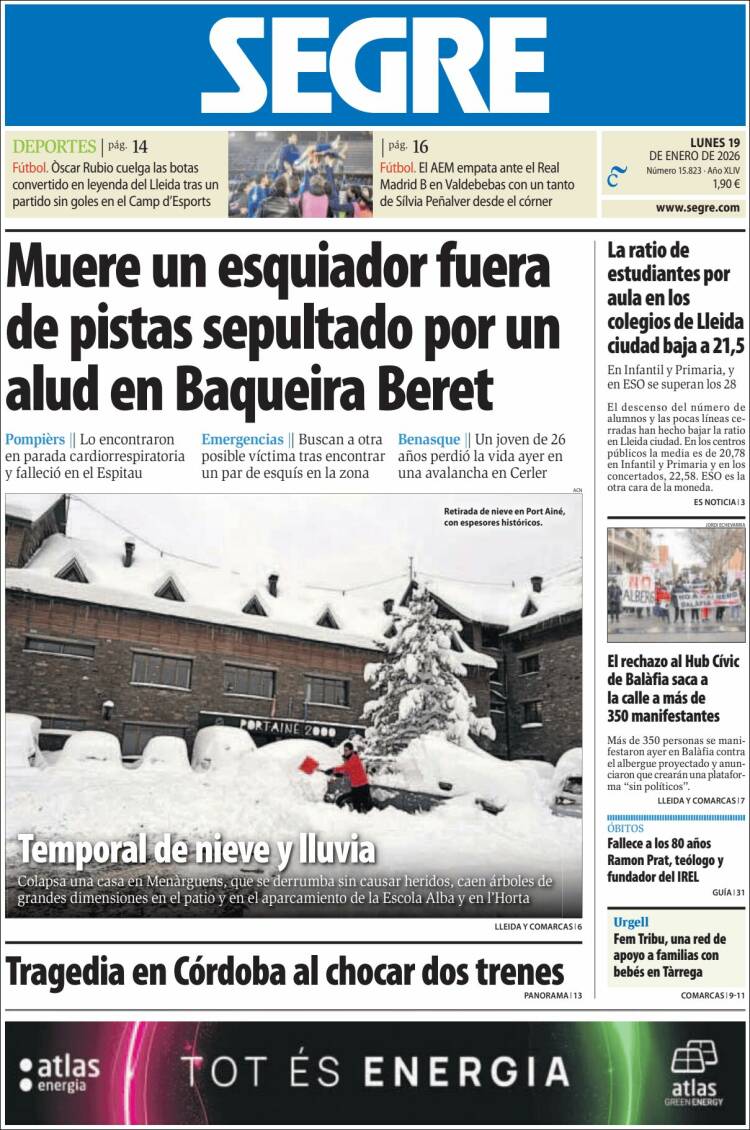 Portada de Segre  (Espa&ntilde;a)