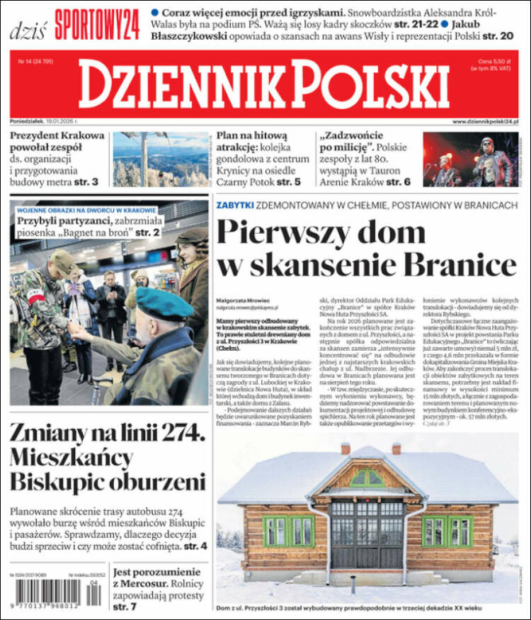 Portada de Dziennik (Polonia)