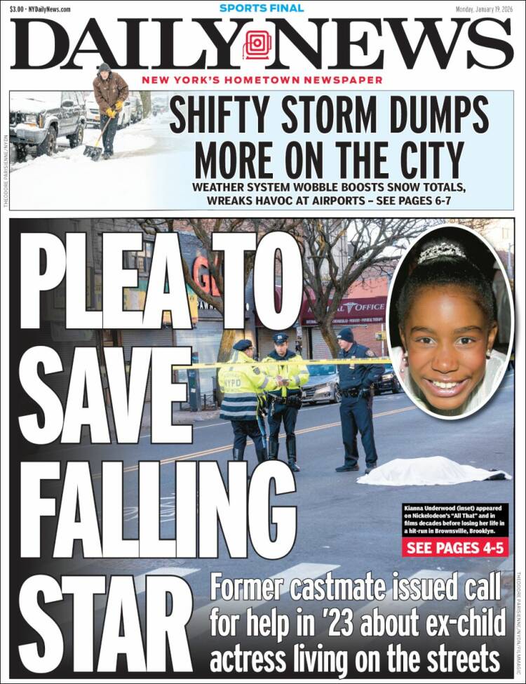 Portada de Daily News - New York (USA)