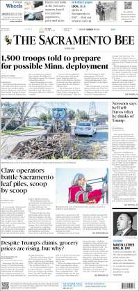 Portada de The Sacramento Bee (&Eacute;tats-Unis)