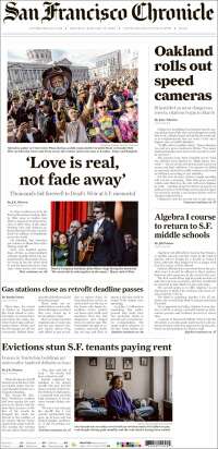 Portada de San Francisco Chronicle (&Eacute;tats-Unis)