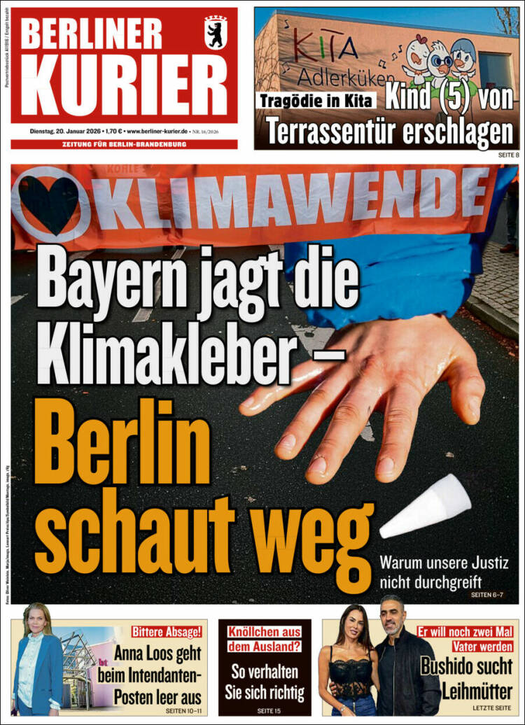 Portada de Berliner Kurier - Startseite BK (Alemania)