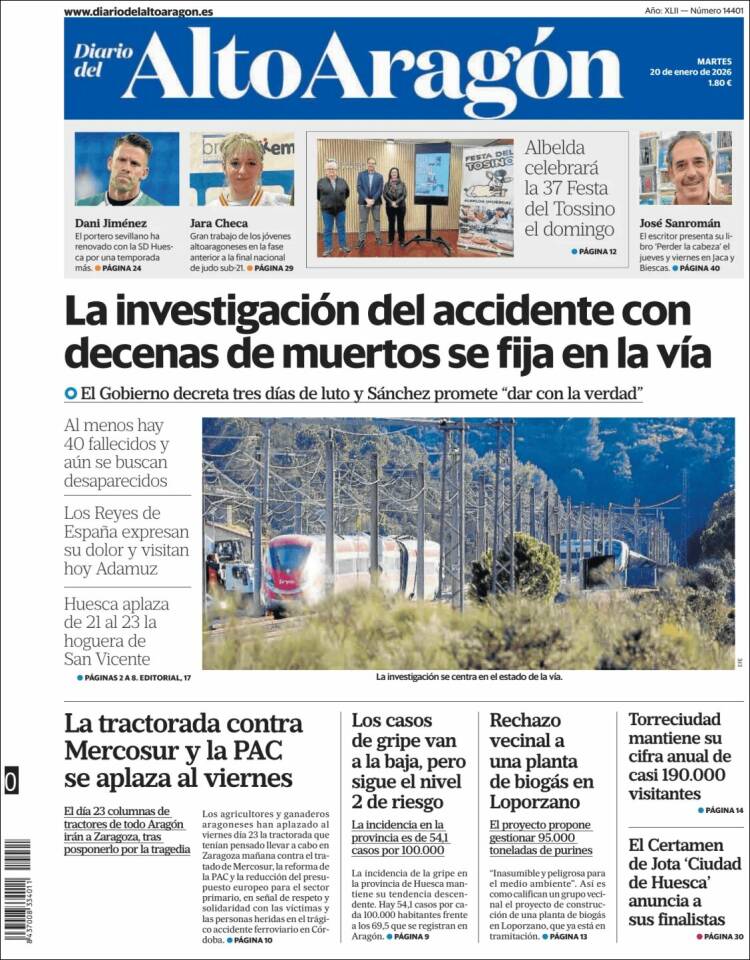 Portada de Diario del AltoAragón (Espa&ntilde;a)
