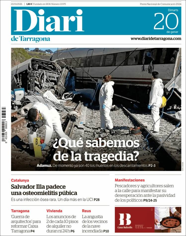 Portada de Diari de Tarragona (Espa&ntilde;a)