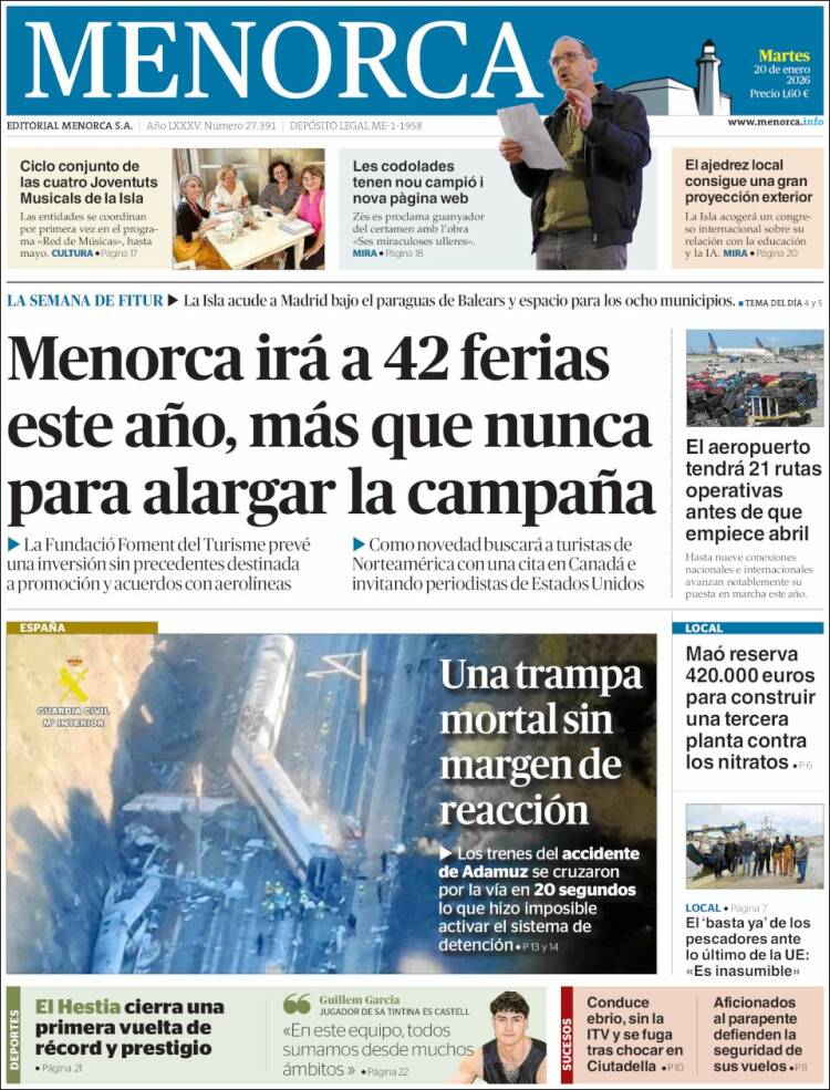 Portada de Menorca - Diario Insular (Espa&ntilde;a)