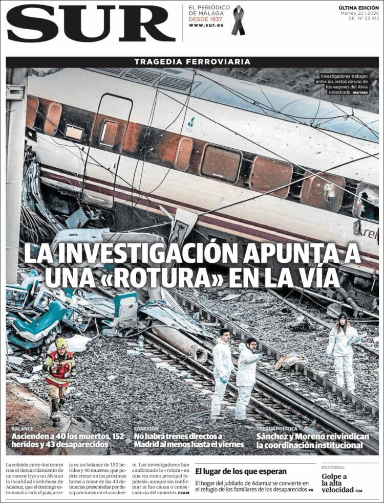 Portada de Diario el Sur (Espa&ntilde;a)