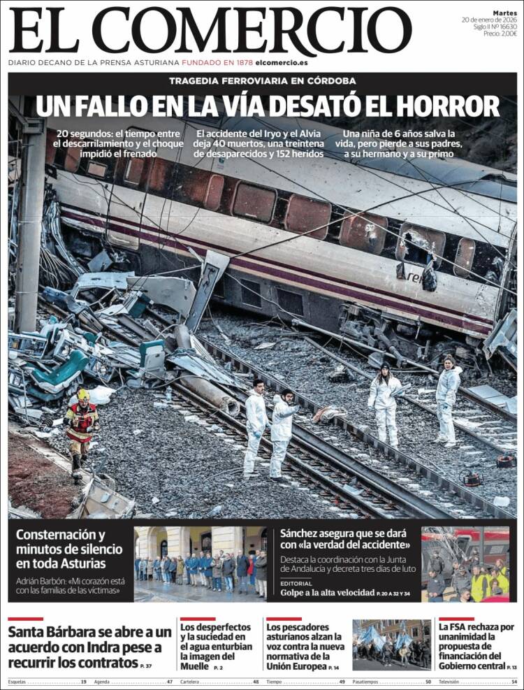 Portada de El Comercio - Gijón (Espa&ntilde;a)