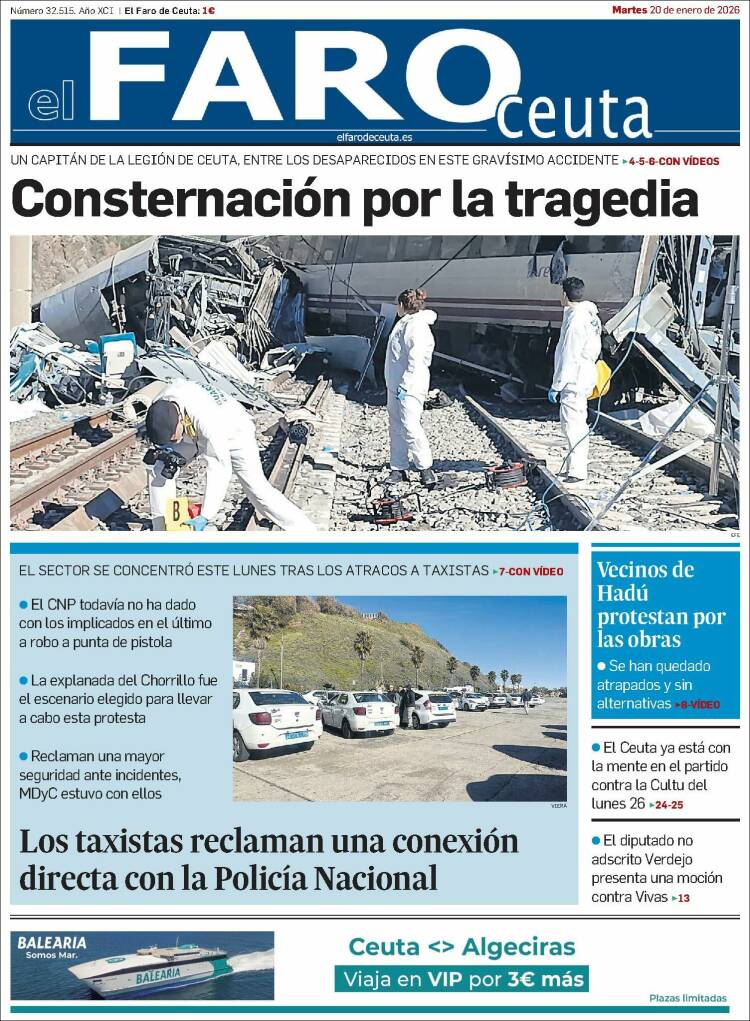 Portada de El Faro de Ceuta (Espa&ntilde;a)