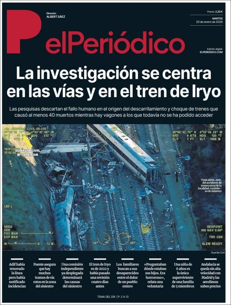 Portada de El Periódico (Espa&ntilde;a)