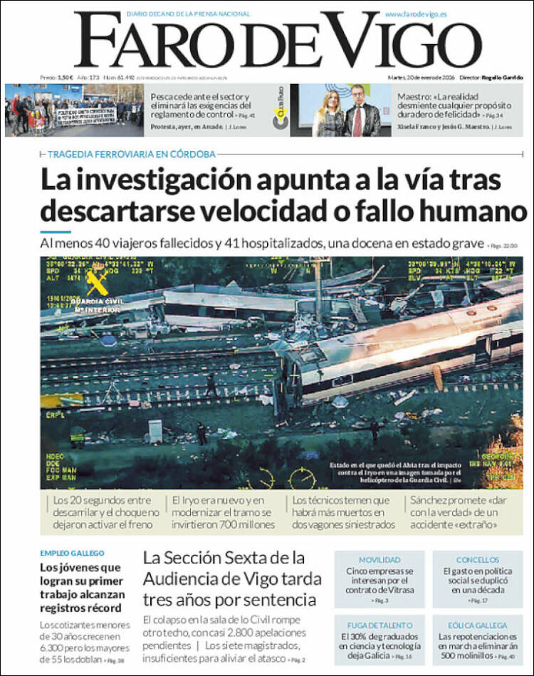 Portada de Faro de Vigo (Espa&ntilde;a)