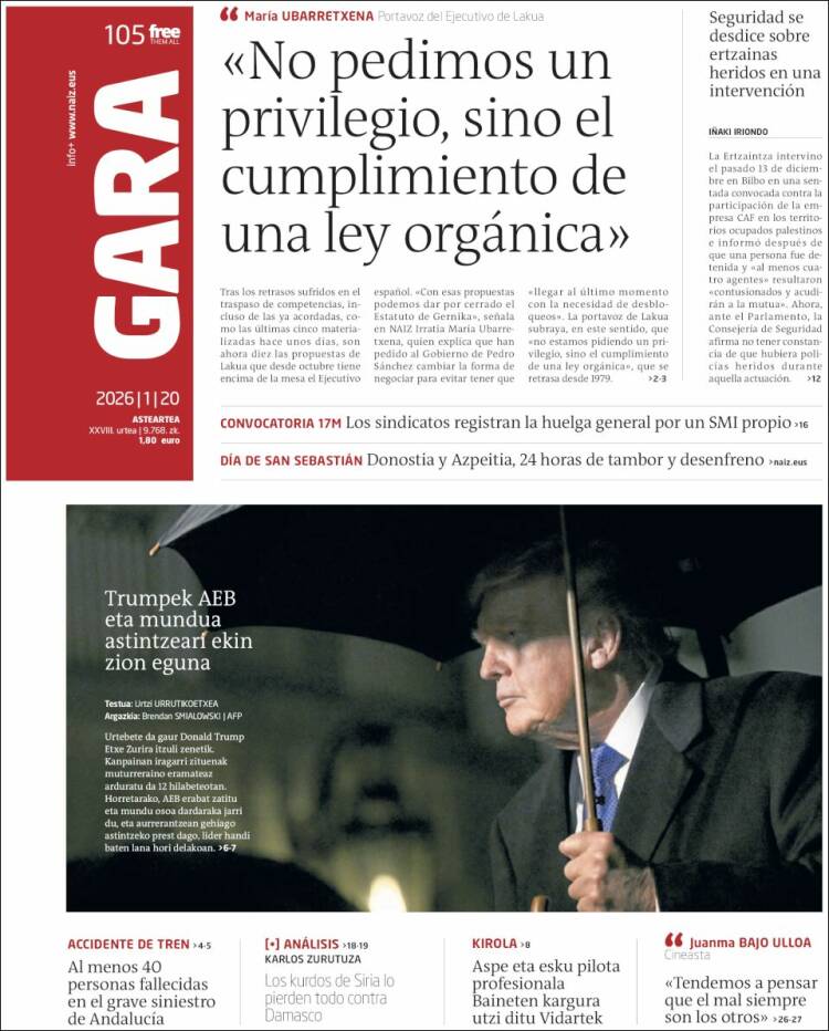 Portada de Gara (Espa&ntilde;a)