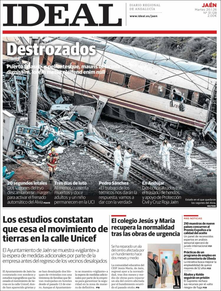 Portada de El Ideal de Jaén (Espa&ntilde;a)
