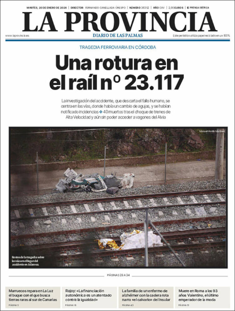 Portada de La Provincia (Espa&ntilde;a)