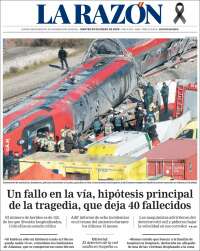 Portada de La Razón (Espa&ntilde;a)