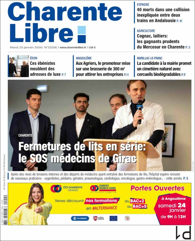 Portada de Charente Libre (France)