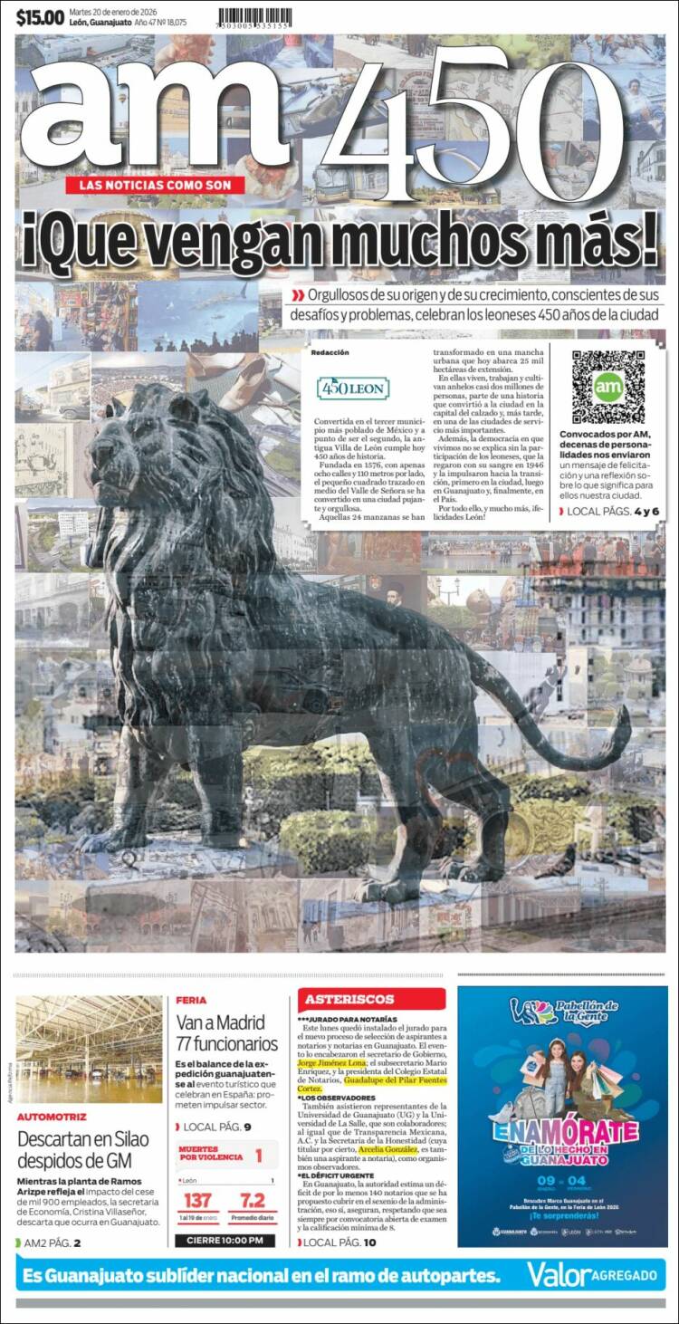 Portada de Al Día A.M. (M&eacute;xico)