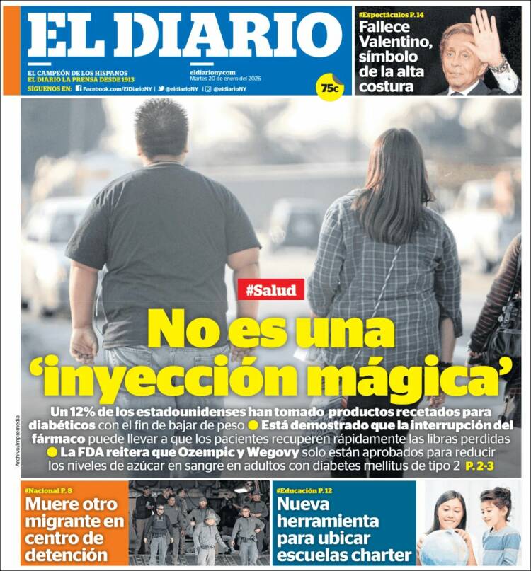 Portada de El Diario NY (USA)