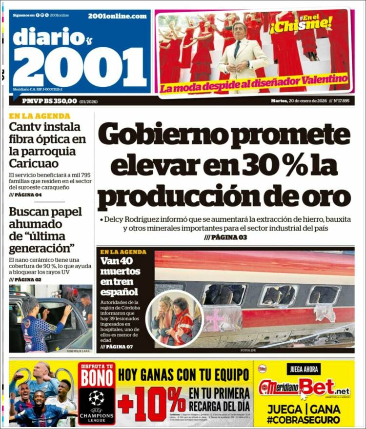 Portada de 2001 - Dosmiluno (Venezuela)