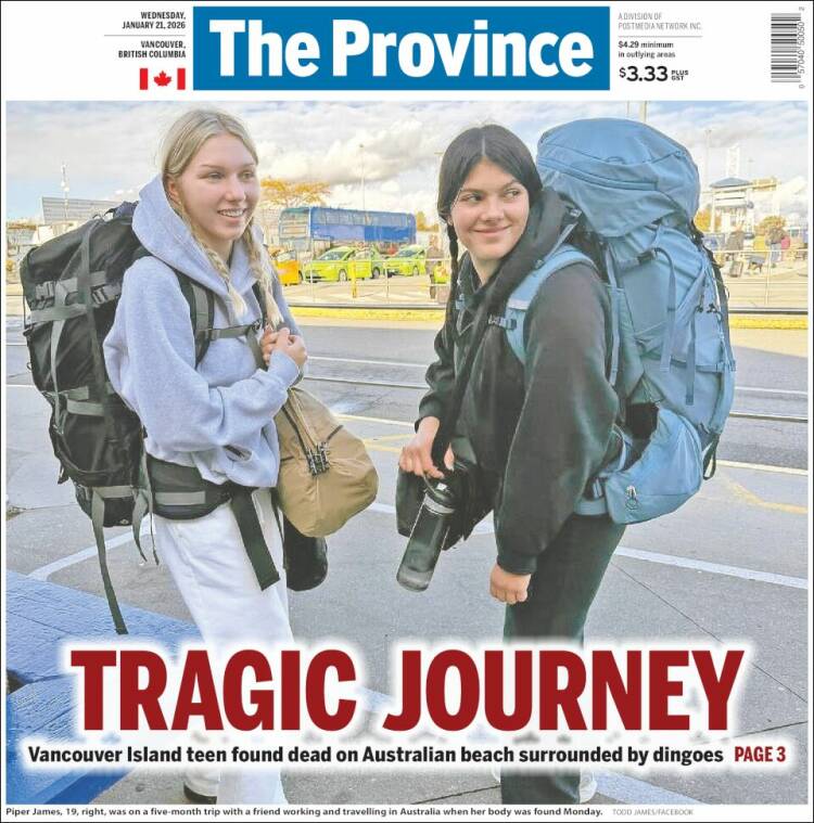 Portada de The Province (Canad&aacute;)