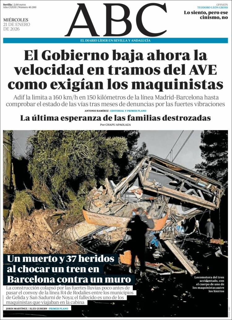 Portada de ABC - Sevilla (Espa&ntilde;a)