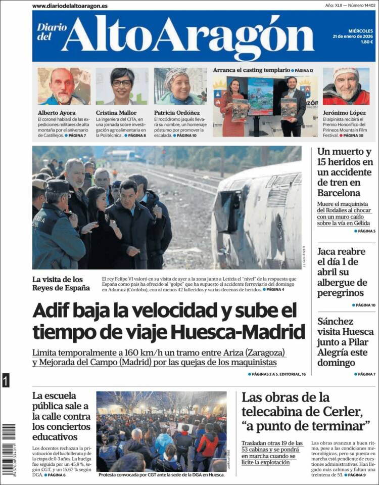 Portada de Diario del AltoAragón (Spain)