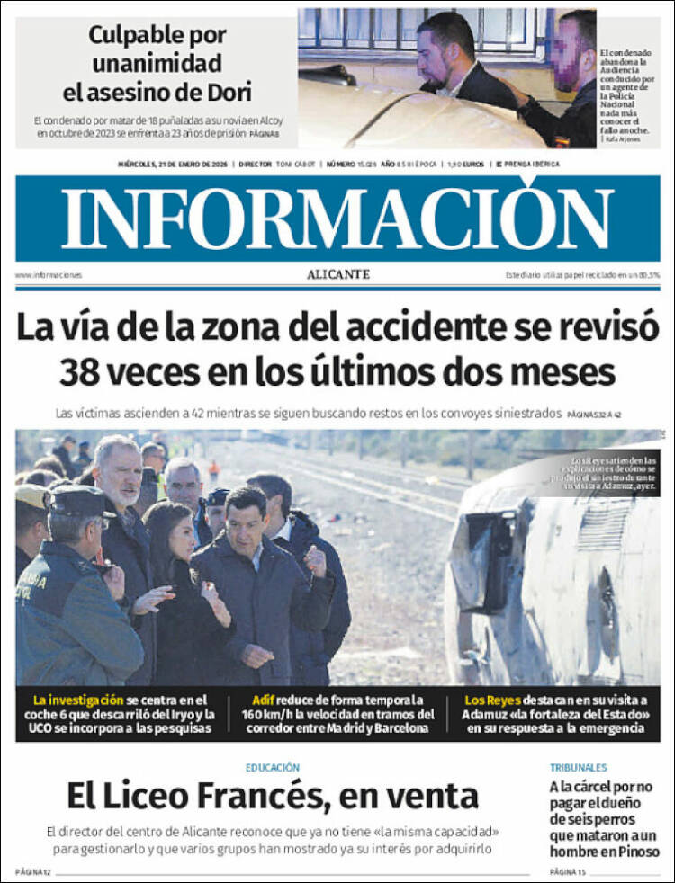Portada de Diario Información (Espa&ntilde;a)