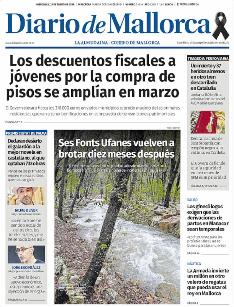 Portada de Diario de Mallorca (Espa&ntilde;a)