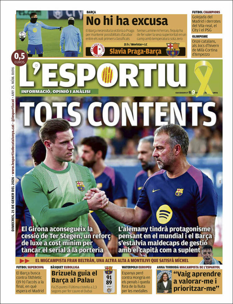 Portada de L'Esportiu (Espa&ntilde;a)