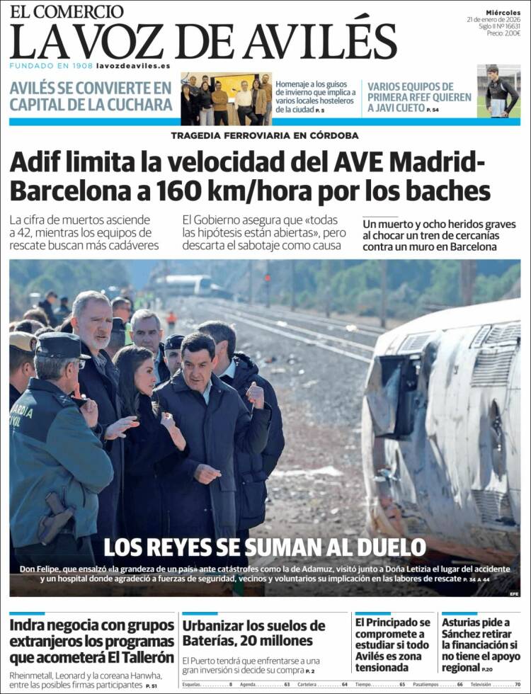 Portada de El Comercio - Avilés (Espa&ntilde;a)