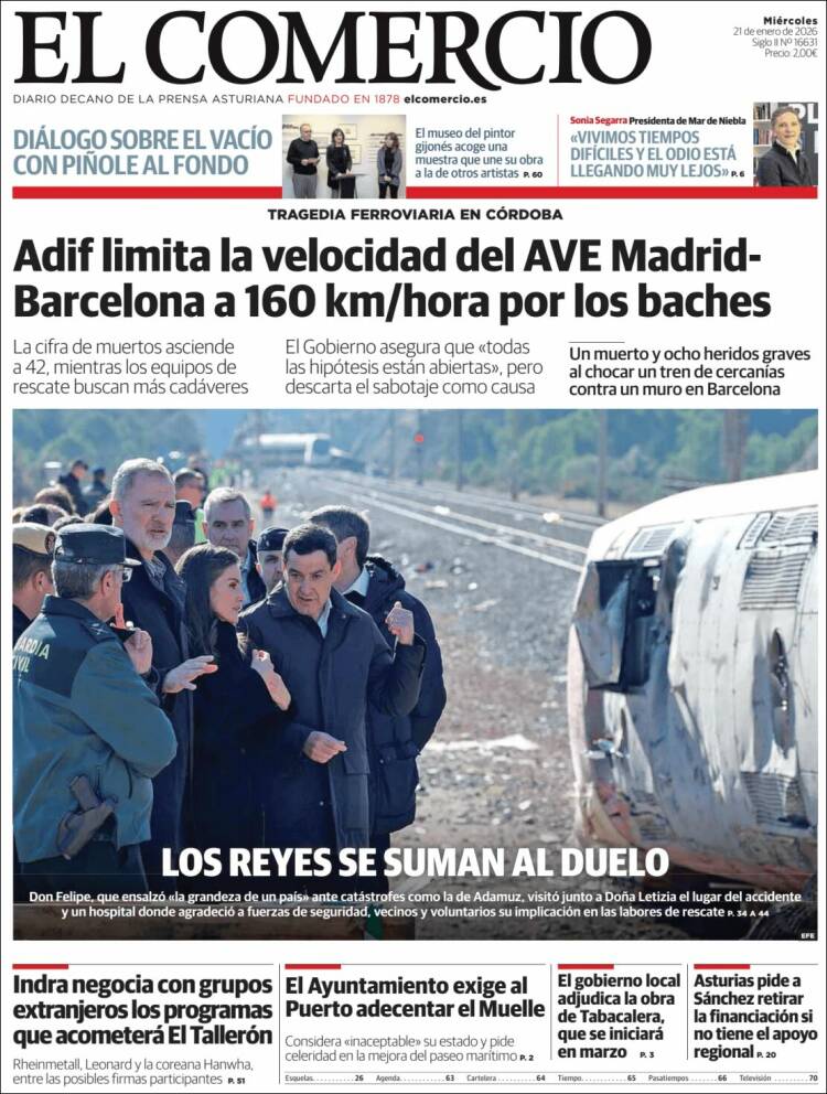 Portada de El Comercio - Gijón (Espa&ntilde;a)